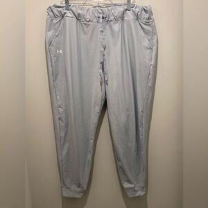 Under Armour Activewear Light Gray Joggers Drawstring Pants Men’s Size 1X EUC